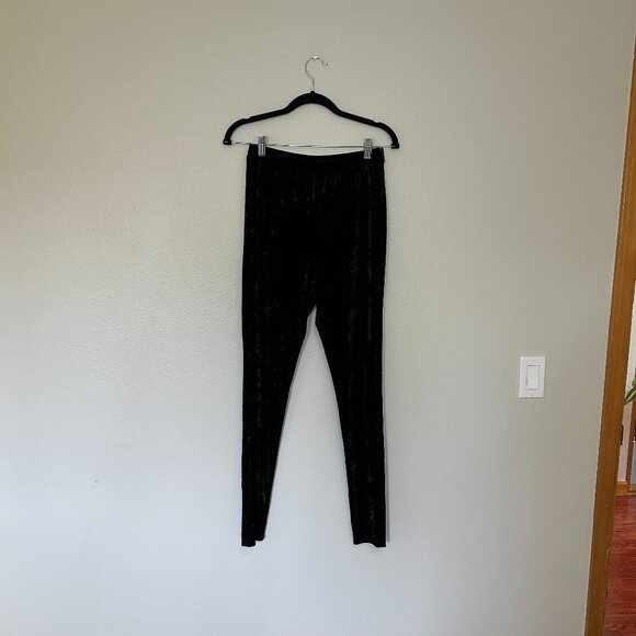 Wild Pearl   Black Velvet Pants  size M - Picture 1 of 7